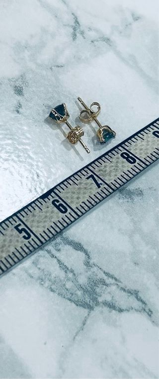 Pendientes oro 18k topacio “London Blue”
