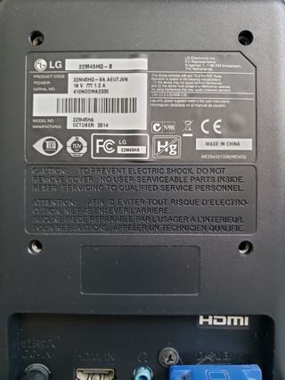Monitor LG 21,5" LED