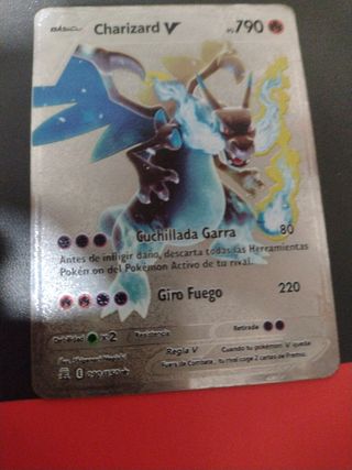 Carta Pokémon metálicas V MAX