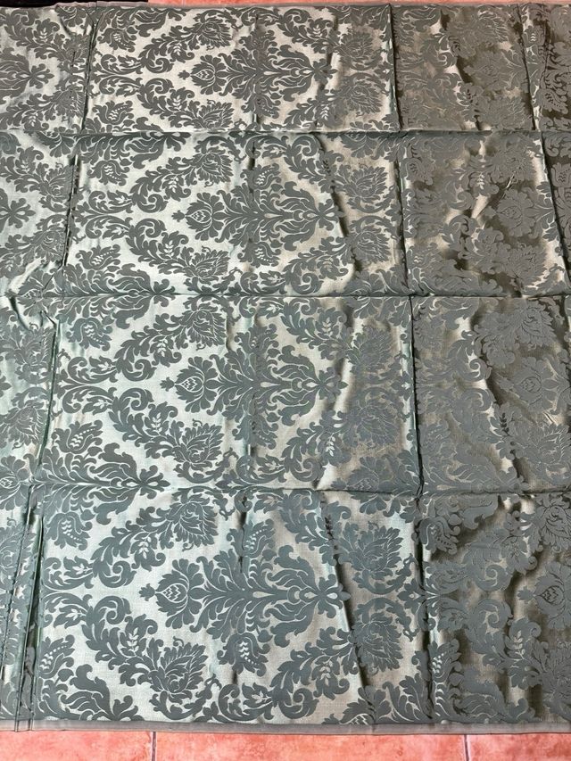 Tela Damasco - Verde azulado 2,20 X 1,25