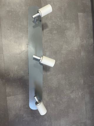 Lampara 3 luces gris plata