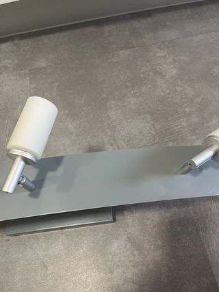 Lampara 3 luces gris plata