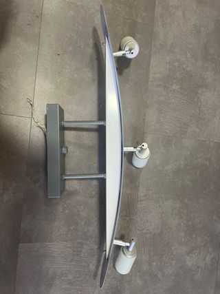 Lampara 3 luces gris plata