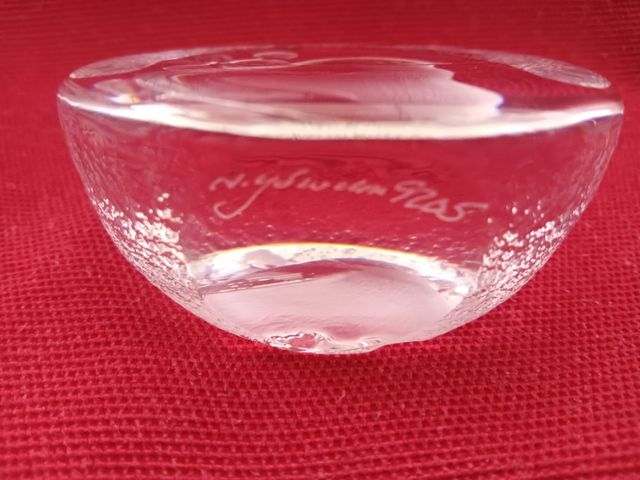 Fermacarte cristallo M Jonasson Kosta Boda