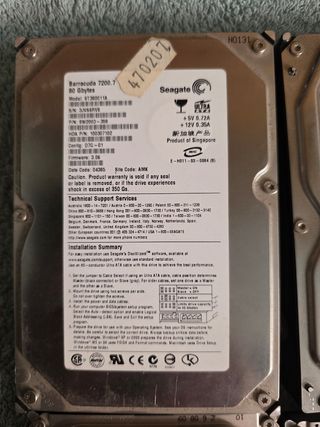 8 Discos duros - Maxtor, Seagate, WD