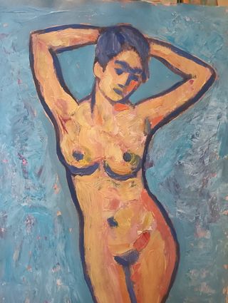 Pintura al acrílico- Figura femenina