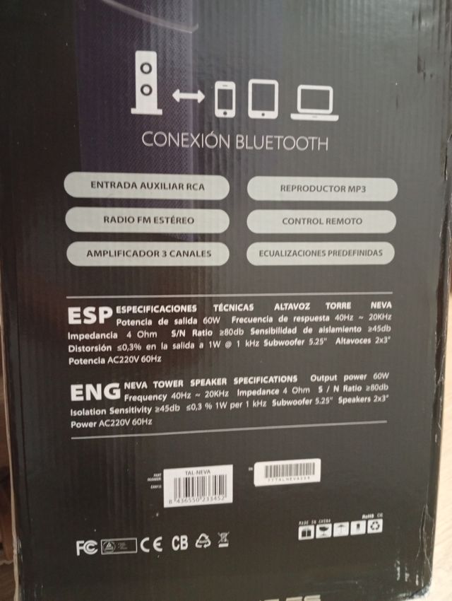 Altavoz Torre Talius Neva - 60W