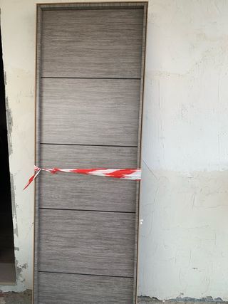 Puerta interior moderna gris