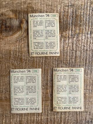 Cromos album Mundial Munich 74 Panini