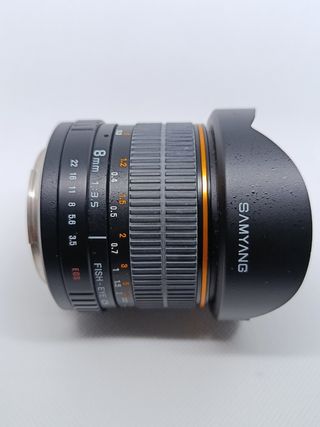 Objetivo Samyang 8mm F3,5 Canon Fish Eye POCO USO