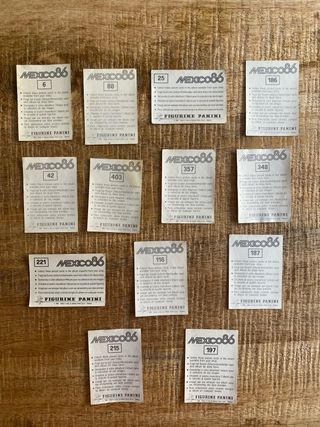 Cromos album mundial México 86 Panini