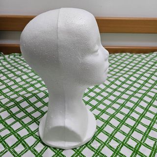 Cabeza maniquí poliespán blanca