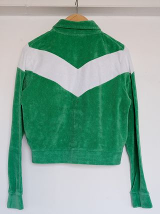 Chaqueta Fila vintage verde y blanca - Talla S