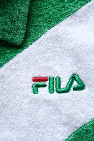 Chaqueta Fila vintage verde y blanca - Talla S