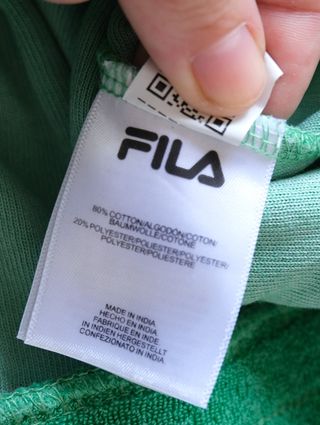 Chaqueta Fila vintage verde y blanca - Talla S