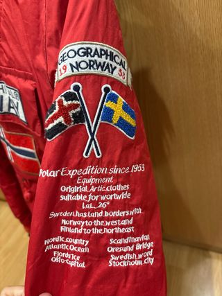 Geographical Norway Parka Roja talla S abrigo