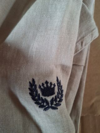 Camicia lino beige uomo