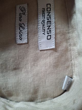 Camicia lino beige uomo