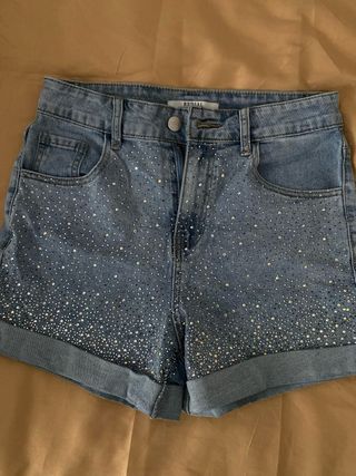 Shorts vaqueros REDIAL con pedrería