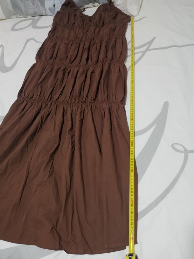 Vestido largo marrón