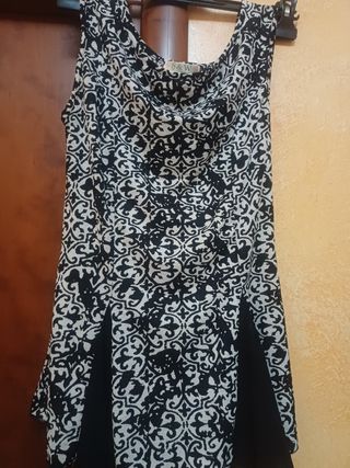 Maglia elegante bianco-nero dettagli velati