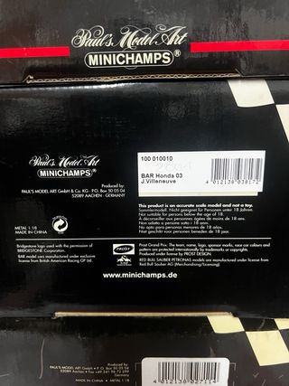 Minichamps F1 escala 1:18 (3 coches)