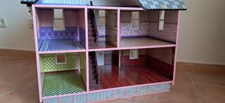 Casa muñecas vintage rosa