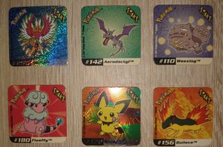 Staks Pokémon marca Panini 2002