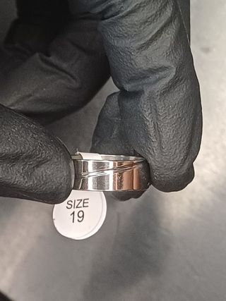ANILLO plateado con DISEÑO