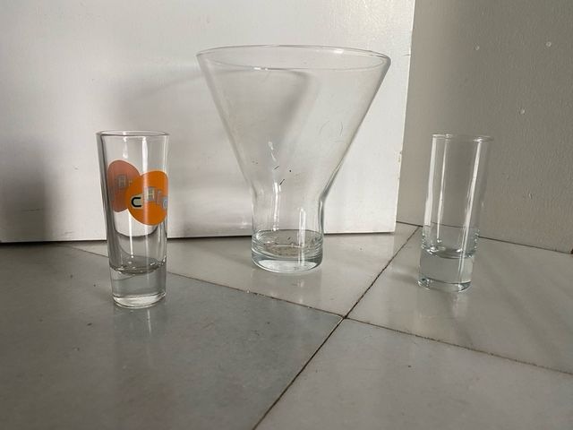 Decoración cristal y REGALO vasos chupitos