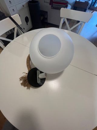 Lámpara techo cuerda-nudo blanco