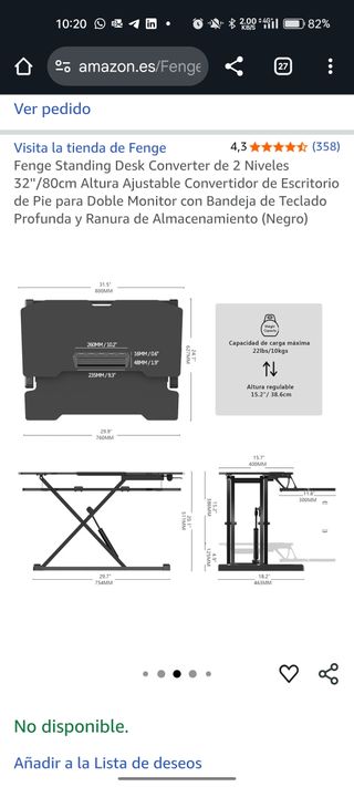 Escritorio Elevador-Soporte Ergonómico pc portátil