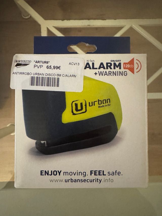 Antirobo Disco con alarma para moto