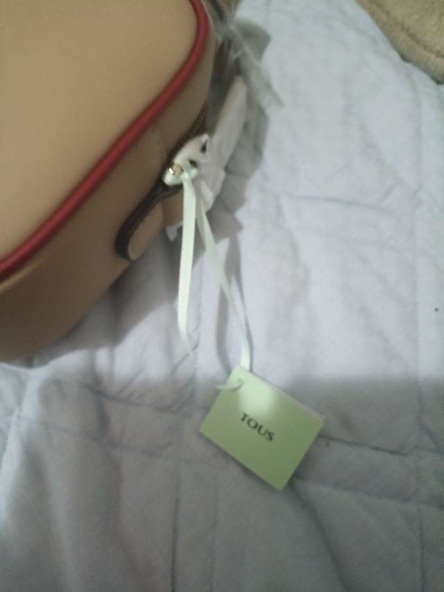 Borsa a tracolla Tous beige-rossa