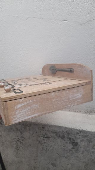 Portaposate/Tisane in legno beige