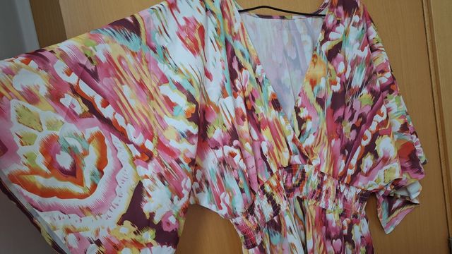 Vestido largo multicolor .nuevo precio