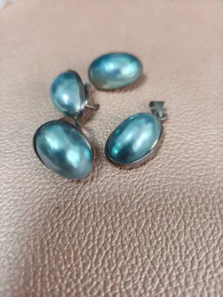 Anillo, pendientes, colgante Vintage perlas