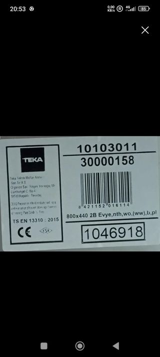 Fregadero Teka 2 cubetas inox. En Burgos
