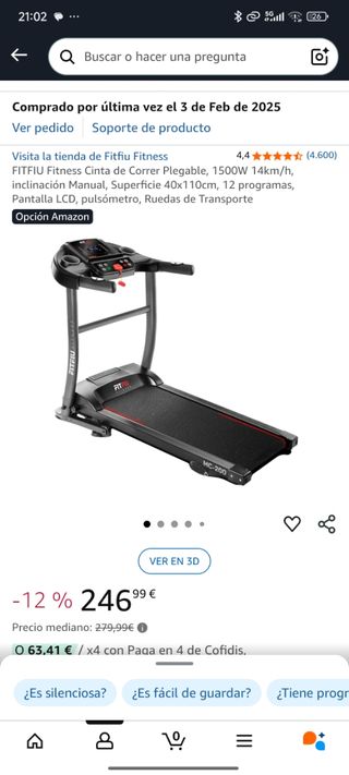 Cinta correr Fitfiu MC-200 Plegable