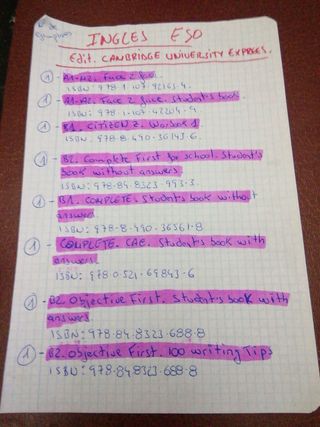 78 libros de texto de ingles de 1° a 4° de ESO.