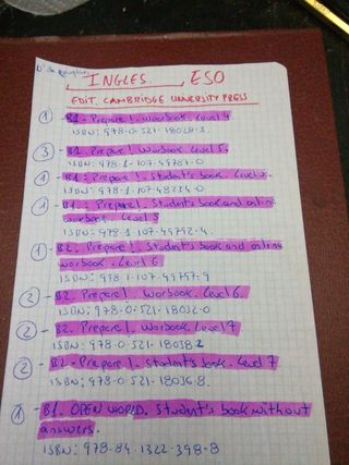 78 libros de texto de ingles de 1° a 4° de ESO.