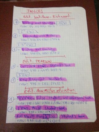 78 libros de texto de ingles de 1° a 4° de ESO.