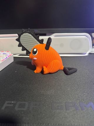 Pochita estilo crochet 3D