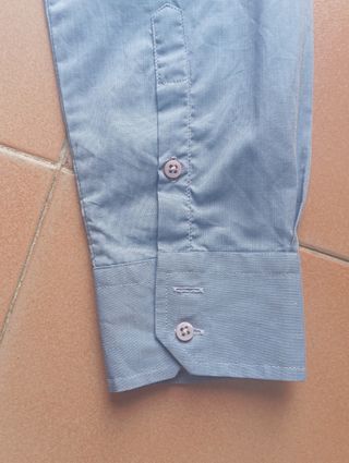 Blusa manga larga Uterqüe mujer azul