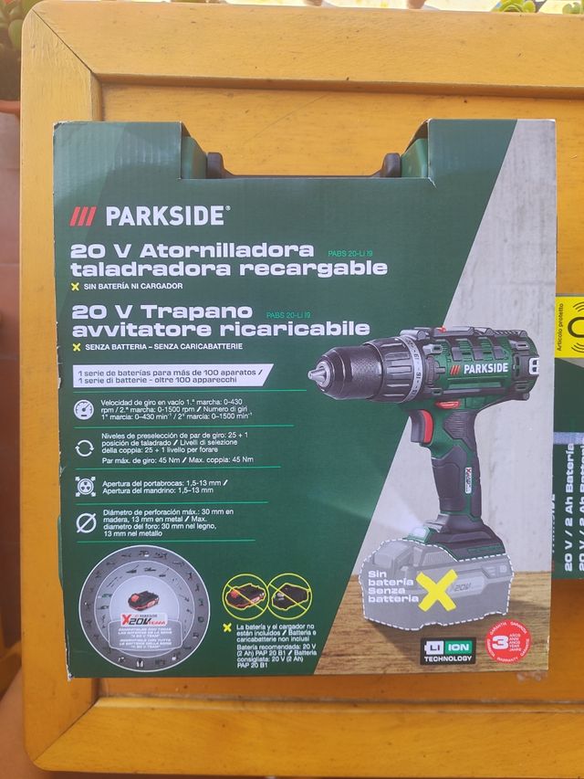 Atornillador Parkside 20V + batería + cargador 