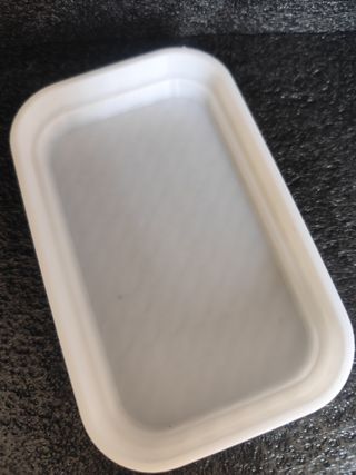 Jabonera naranja y blanca 3D