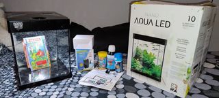 Nano acuario LED 10L + accesorios