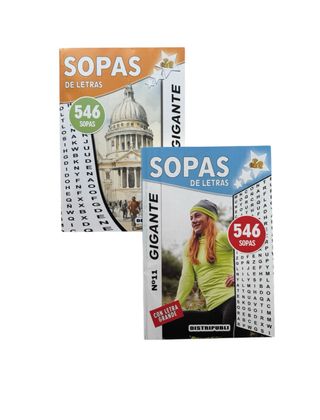 Pack de 2 libros Sopas de letras 1092 pasatiempos