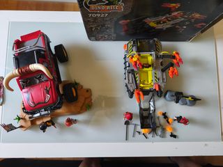 Dino Rise Playmobil 70927:
Coche dino
4 muñecos 