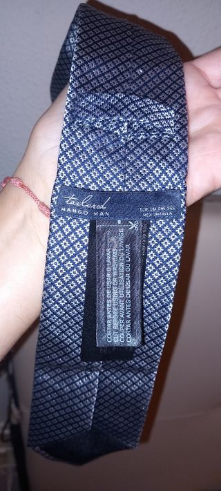 Corbata Mango Man - Azul Grisáceo